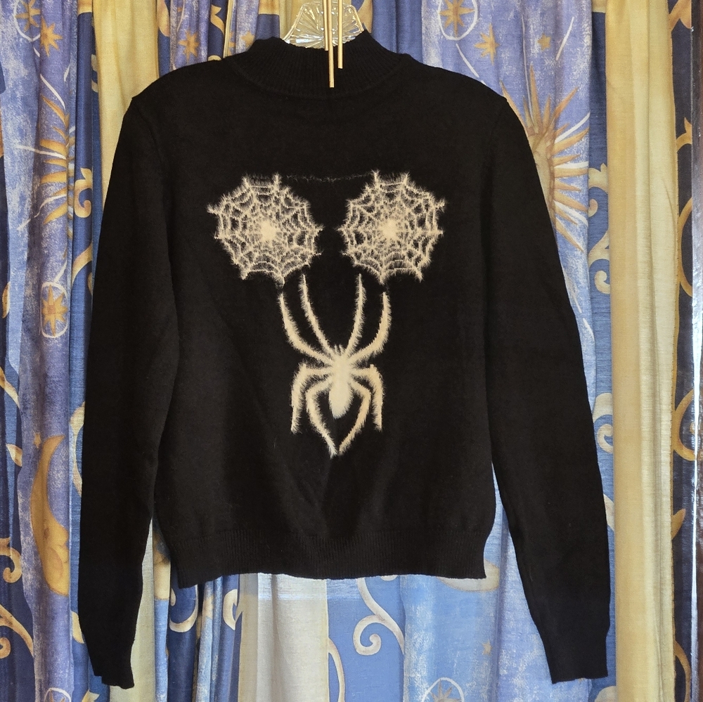 Shein Spider Sweater Size Large